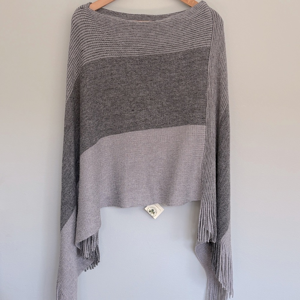 Gray Women's Poncho Wear Two Ways V Neck Super Soft Murray’s Irish Outfitters